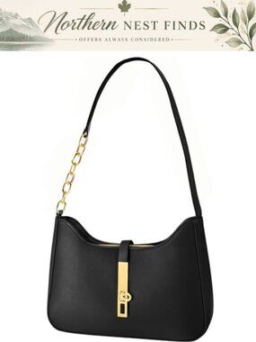 Dourose Shoulder Bag Vegan Leather Hobo Crossbody Purse